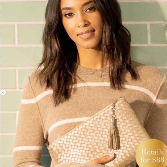 Virginia Wolf Mimi Woven Pouch, New In Packaging. Retails for $88,Quick Shipper! - Picture 6 of 8